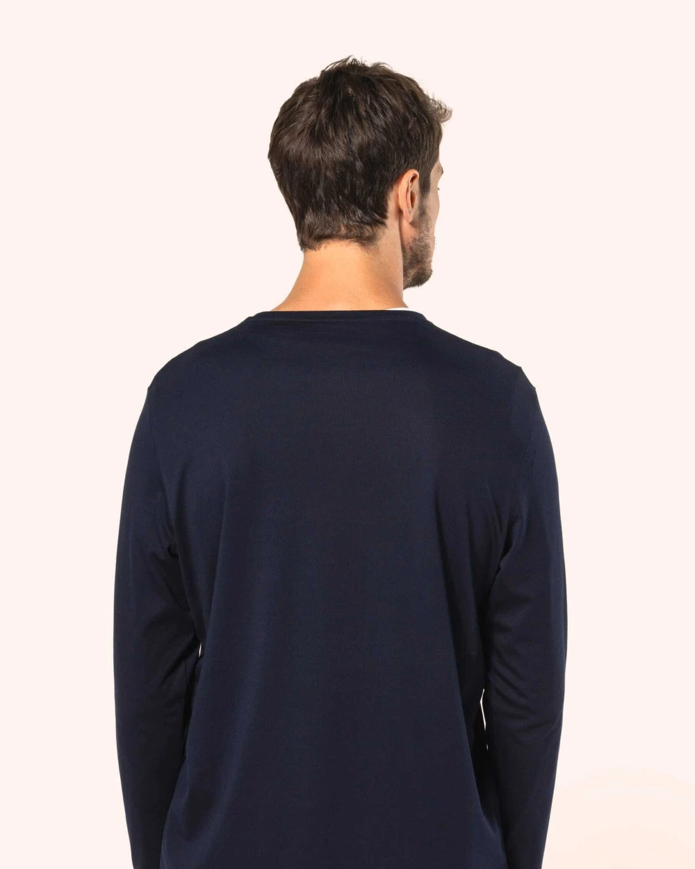 KARIBAN Supima® Herren-T-Shirt mit Rundhalsausschnitt und langen Ärmeln T-Shirts personalisierbar