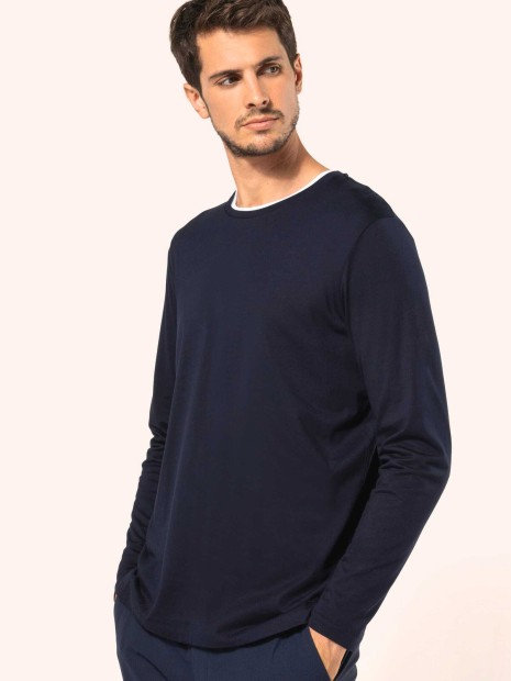 T-Shirts à personnaliser KARIBAN T-shirt Supima® col rond manches longues homme 