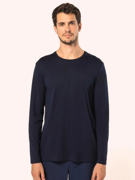 T-Shirts à personnaliser KARIBAN T-shirt Supima® col rond manches longues homme 