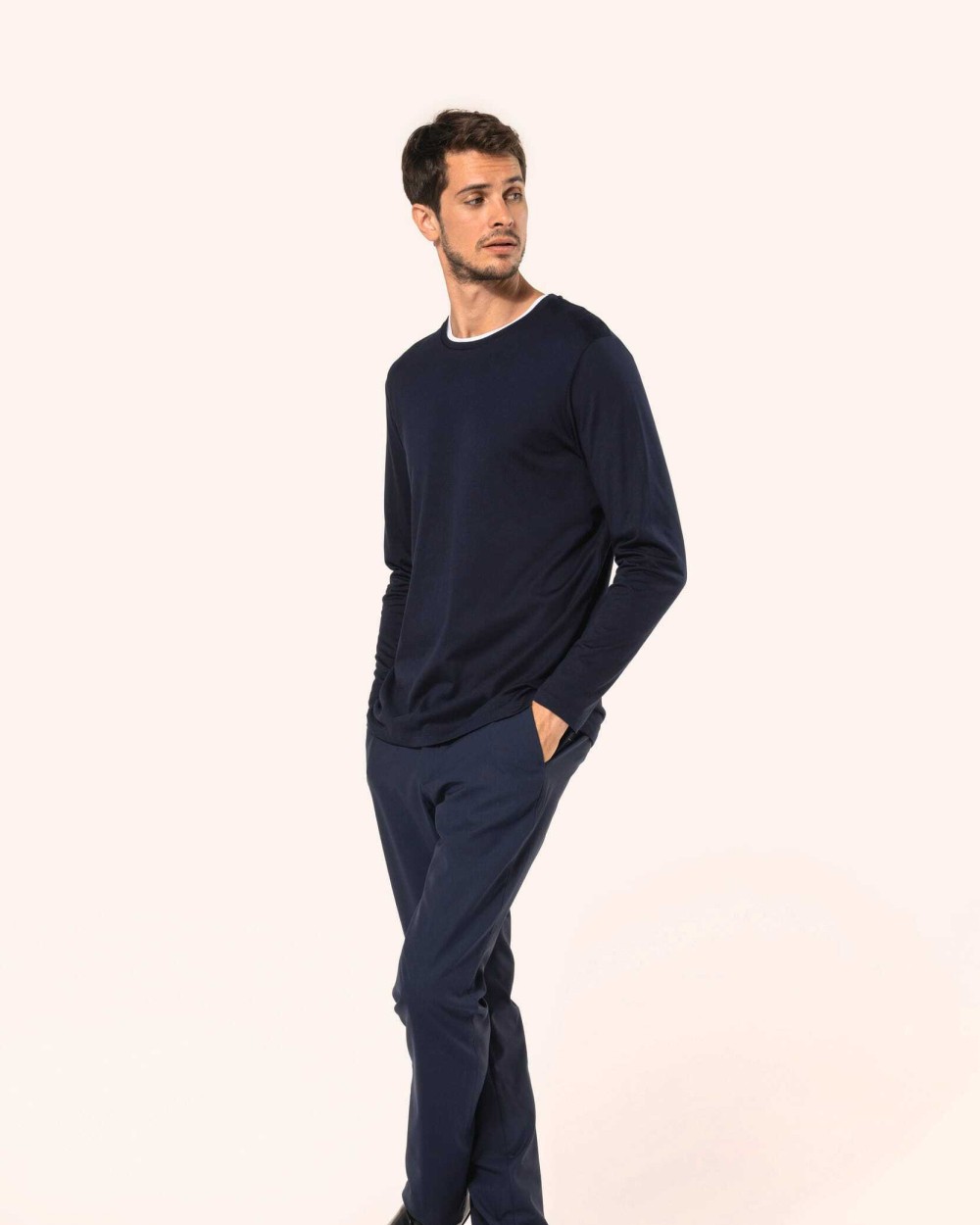 T-Shirts personnalisable KARIBAN T-shirt Supima® col rond manches longues homme
