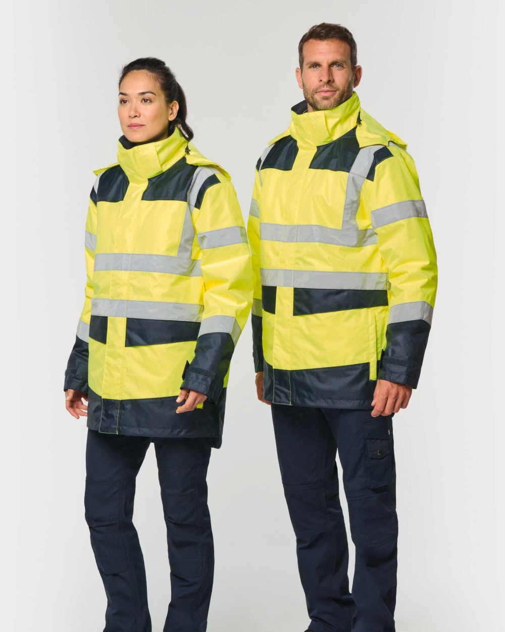 Vestes personnalisable WK. DESIGNED TO WORK Parka de sécurité recyclée 4 en 1 unisexe