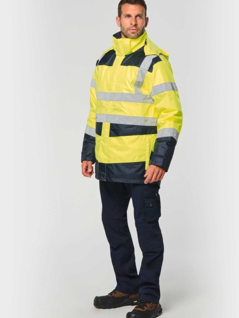 Vestes à personnaliser WK. DESIGNED TO WORK Parka de sécurité recyclée 4 en 1 unisexe 