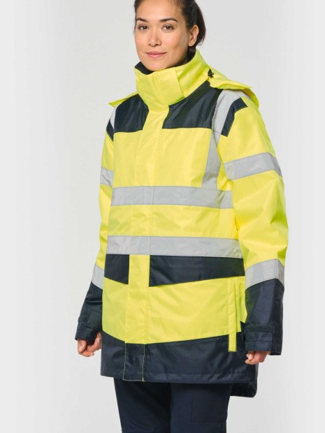 Vestes à personnaliser WK. DESIGNED TO WORK Parka de sécurité recyclée 4 en 1 unisexe 