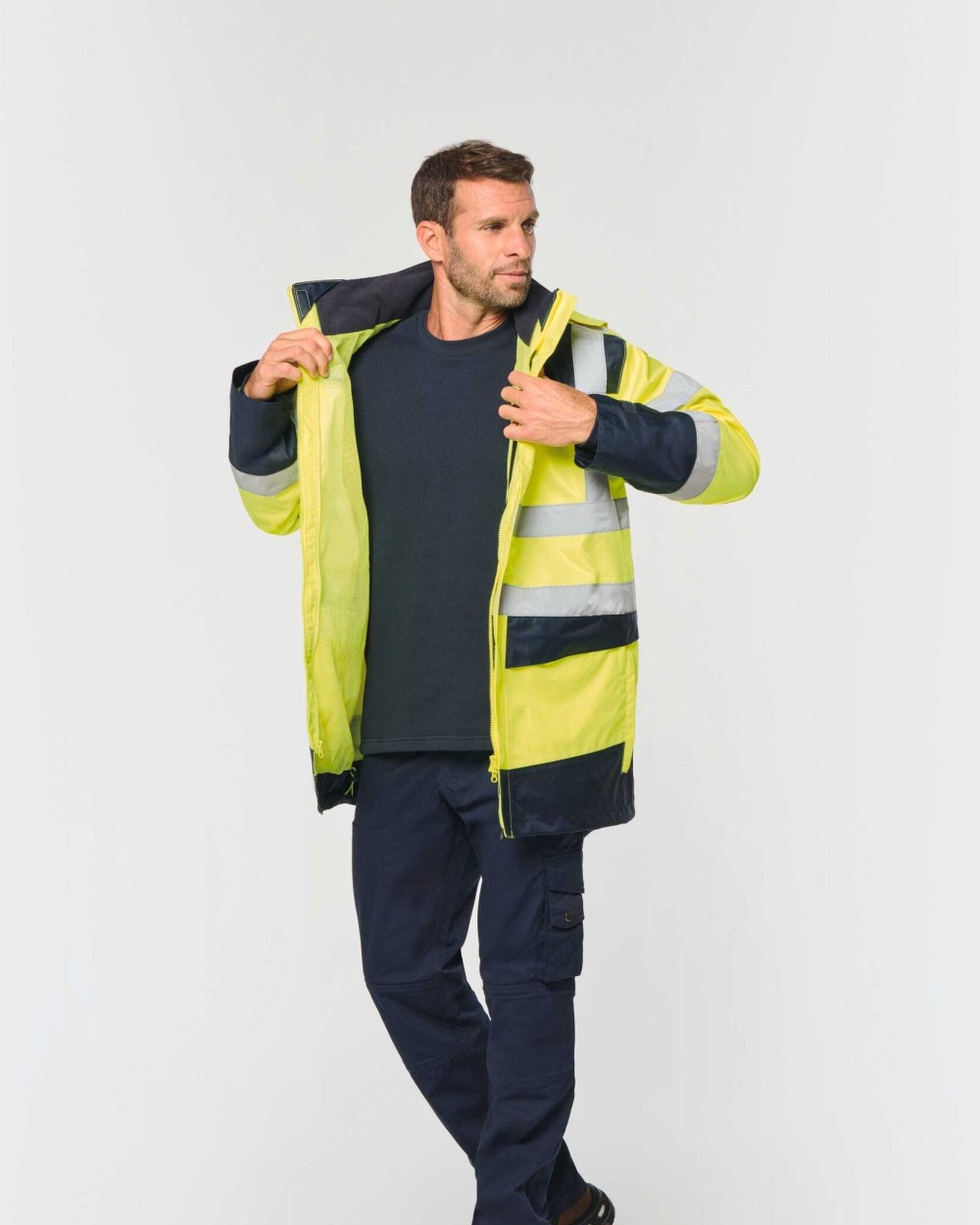 Vestes personnalisable WK. DESIGNED TO WORK Parka de sécurité recyclée 4 en 1 unisexe