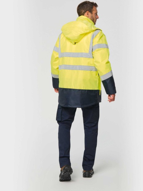 Vestes à personnaliser WK. DESIGNED TO WORK Parka de sécurité recyclée 4 en 1 unisexe 
