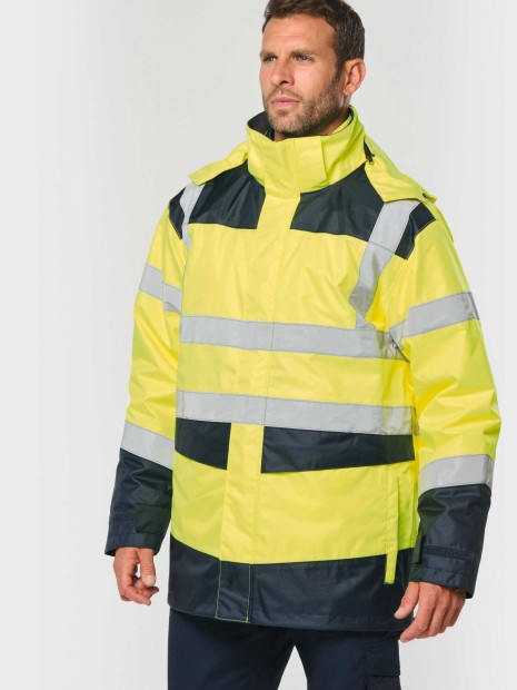 Vestes à personnaliser WK. DESIGNED TO WORK Parka de sécurité recyclée 4 en 1 unisexe 